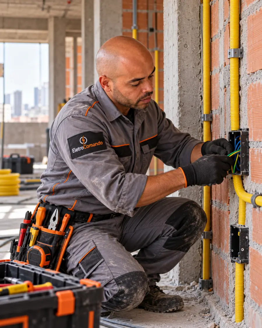 Instalação elétrica em obra